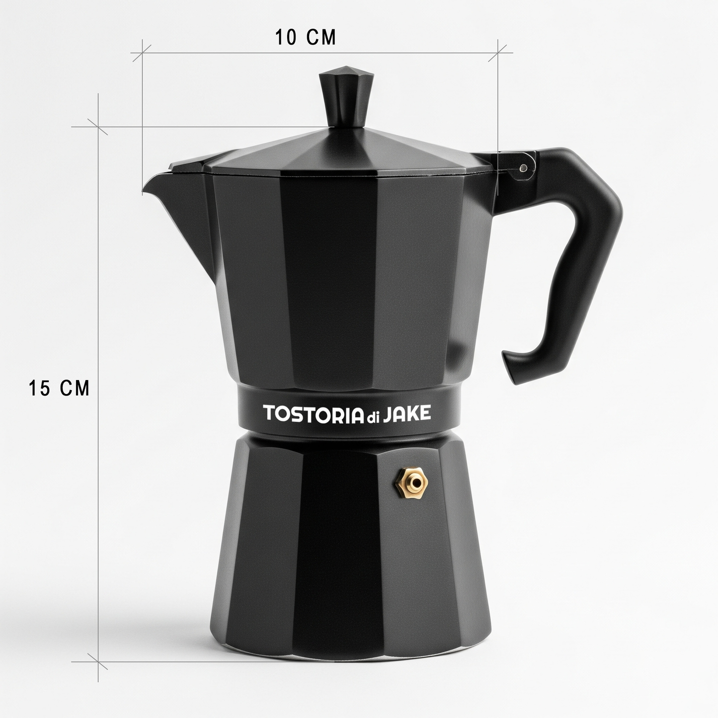 Black Moka Pot - 3 cup