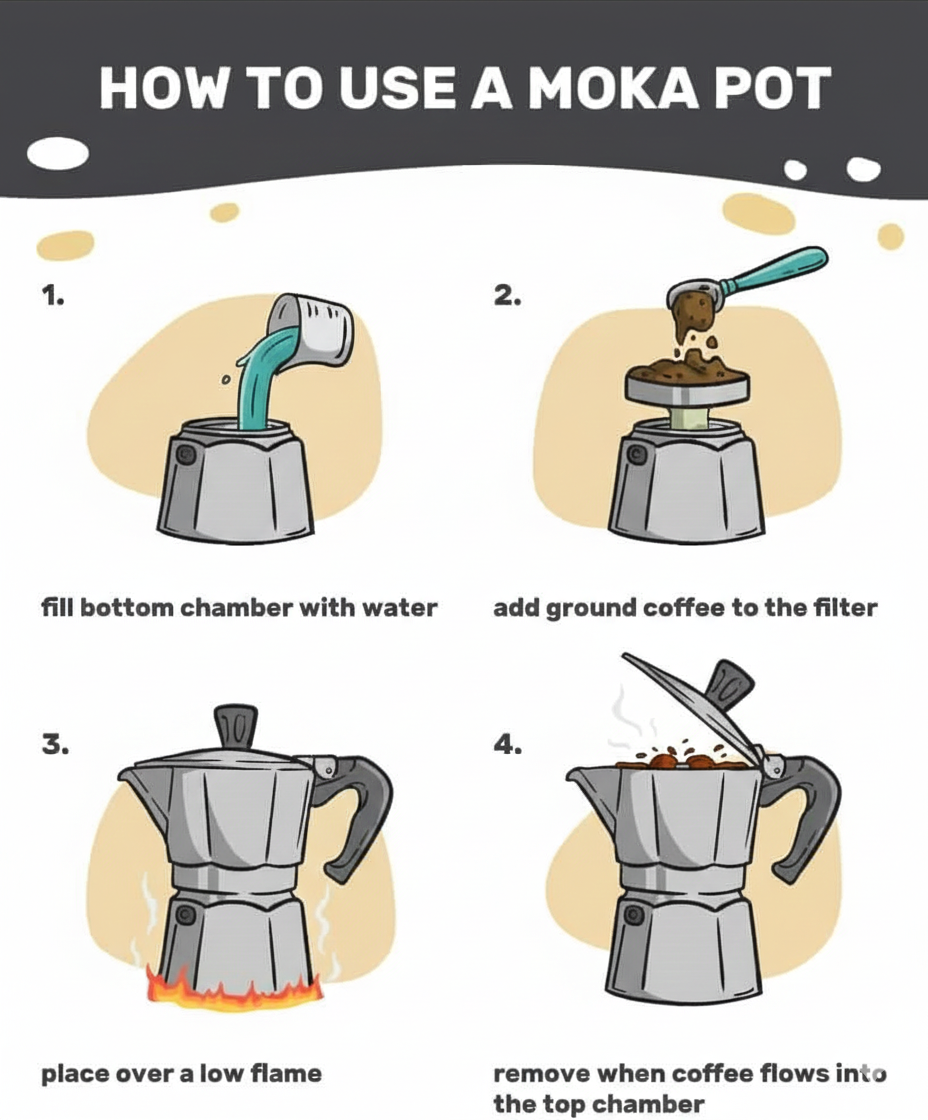Black Moka Pot - 3 cup